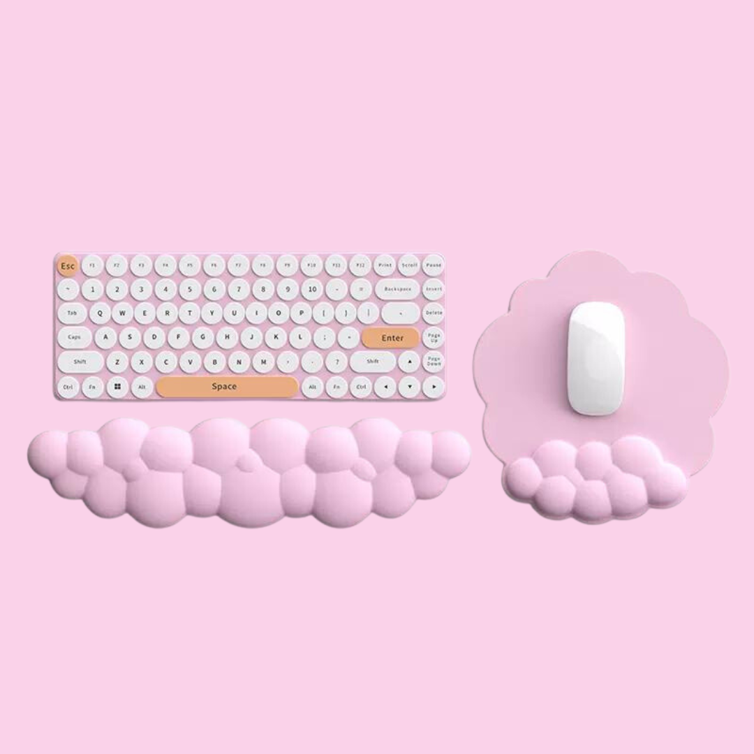 Fluffy Cloud Series Gaming Mouse Pad, Keyboard Wrist Rest