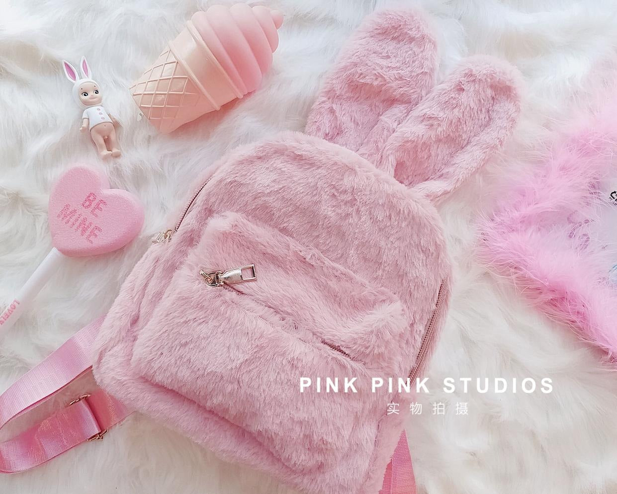 Handmade Furry Lolita Series Bunny Shape Bag