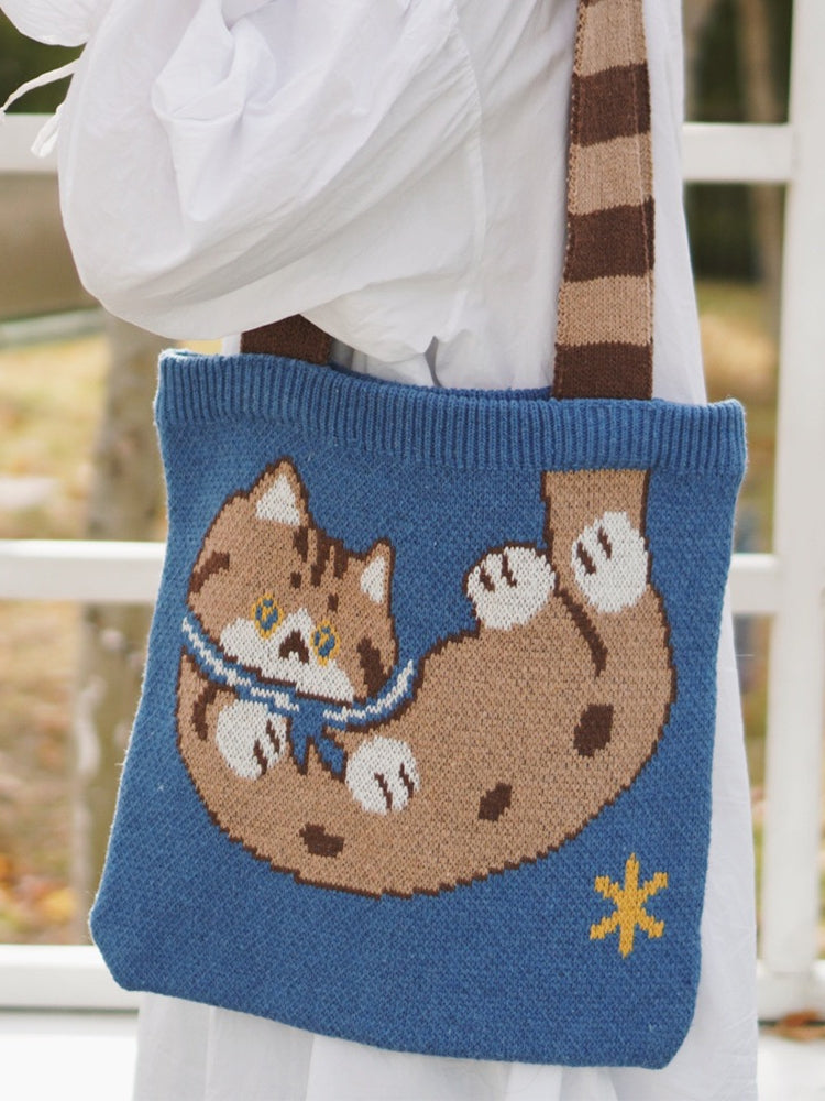 Handmade Knit Tote Bag | Original Design