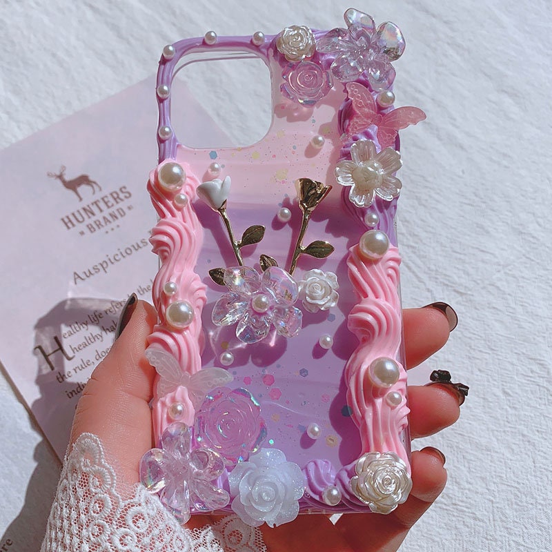 Handmade Decoden Kawaii Phone Case | Elegant Series
