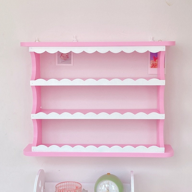 3 Layer Series Room Decor Pastel Colour Wooden Shelf