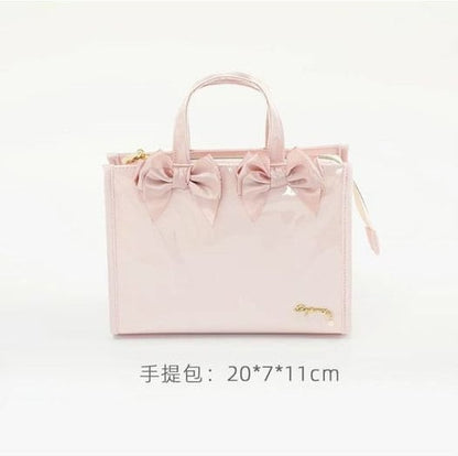 Shiny Nude Pink Waterproof Material Travel Bag Series | Premium Quality