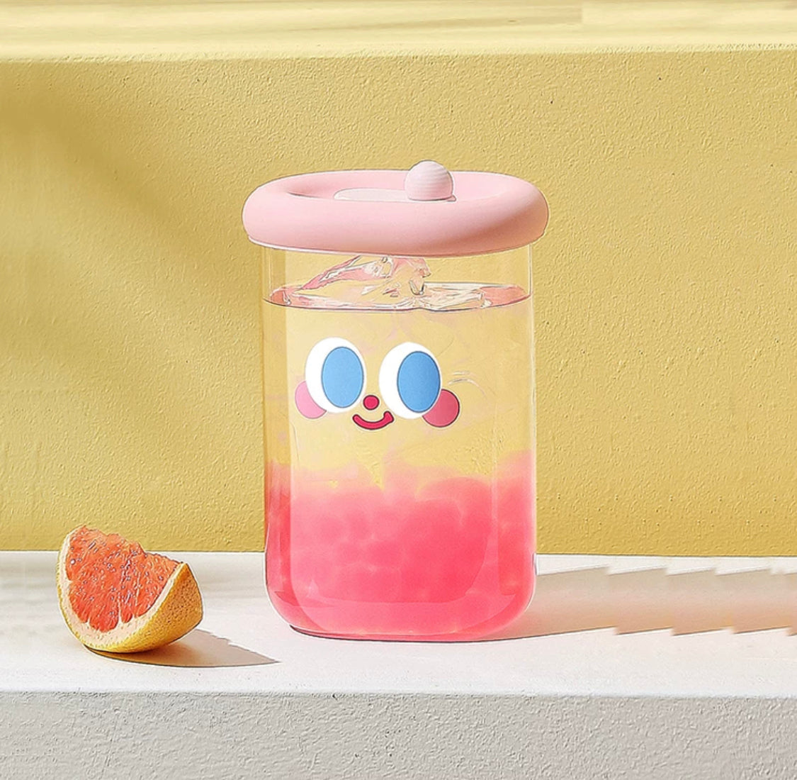 Fun Face Home Use Clear Glass Bottle